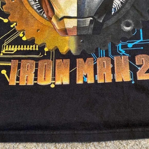 GUC Iron Man 2 movie Short Sleeve T Shirt Boys Size 10 / 12 War Machine - Picture 9 of 9